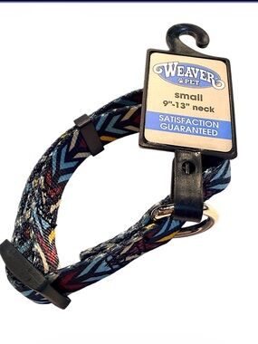 Weaver 🩵 Pet Multicolor Dog Collar Neon Blue, Pink, Green Size Small 9”-13” neck